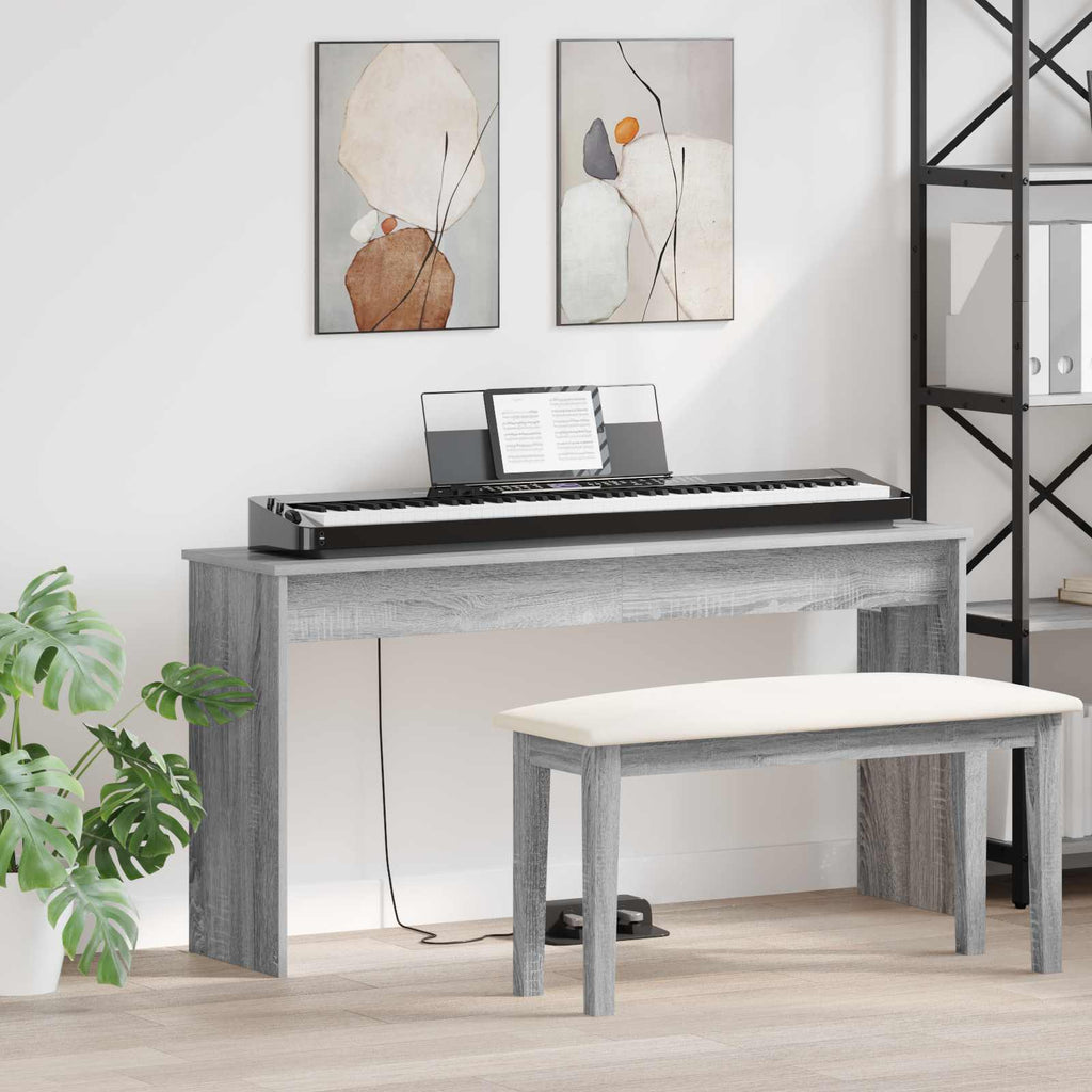 vidaXL Klavierständer Holzständer Musikständer, Betongrau für Alltag und Zuhause – Detailansicht 67