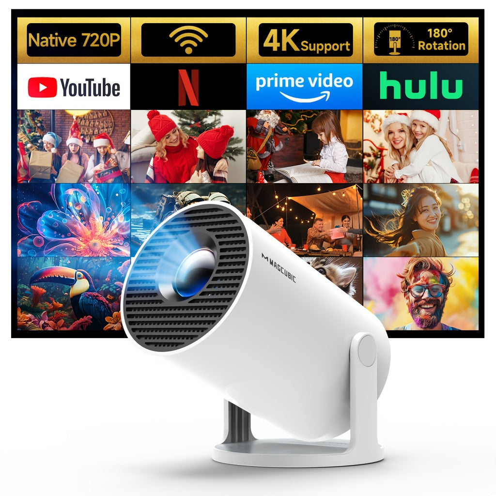 Video, Magcubic Projektor HY300 Pro Dual Wifi6 290ANSI für Büro und Homeoffice – Hauptansicht