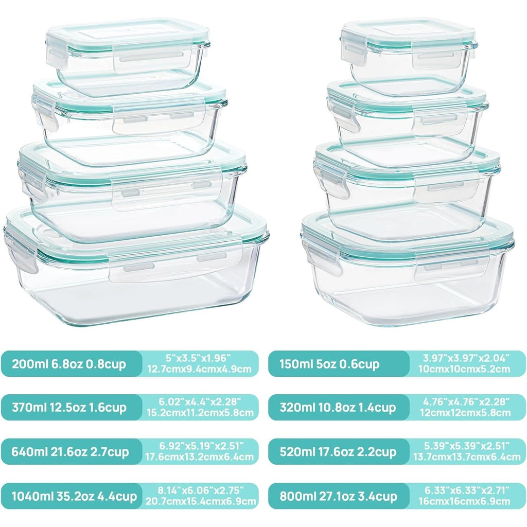 vienev Glasbehälter Set, Grun für Alltag und Zuhause – Detailansicht 3