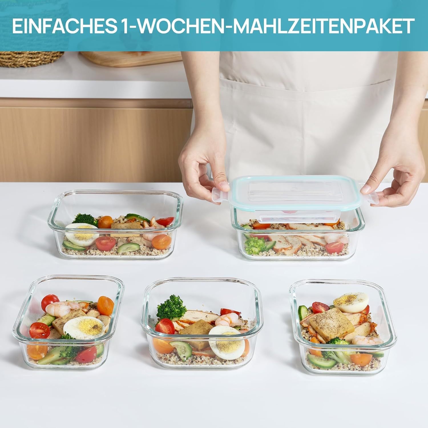 vienev Glasbehälter Set, Grun für Alltag und Zuhause – Detailansicht 7