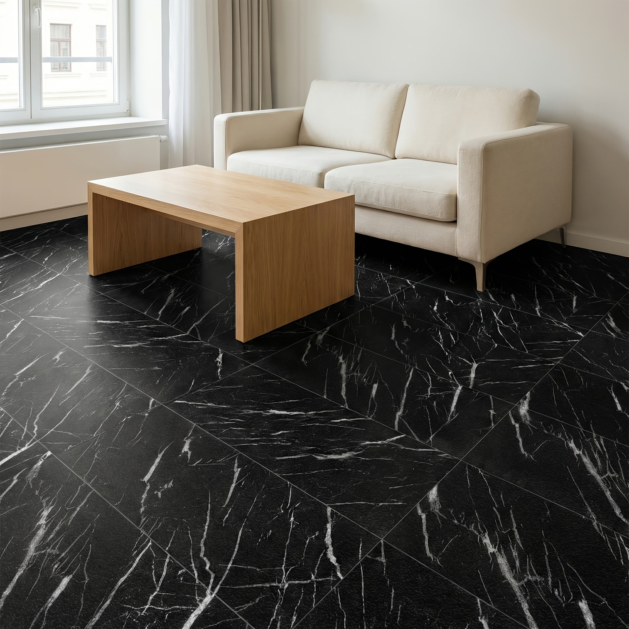Vinyl, Marmoroptik Beige für Zuhause und Alltag – Detailansicht 3