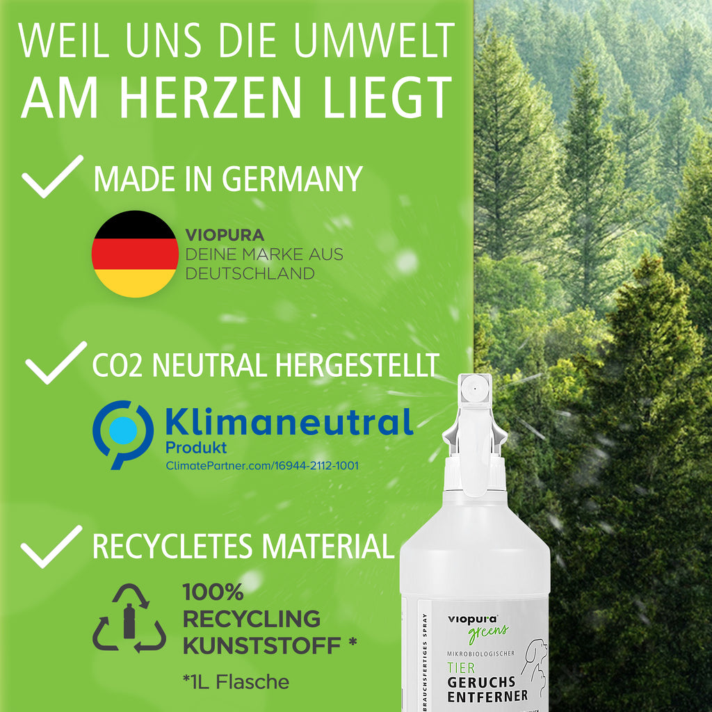 viopura Tiergeruchsentferner EXTRA STARK, 1 Liter Konzentrat für Haustiere und Zuhause – Detailansicht 6