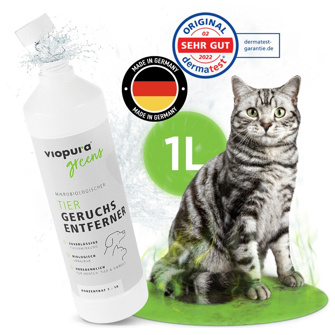 viopura Tiergeruchsentferner EXTRA STARK, 1 Liter Konzentrat für Haustiere und Zuhause – Detailansicht 8