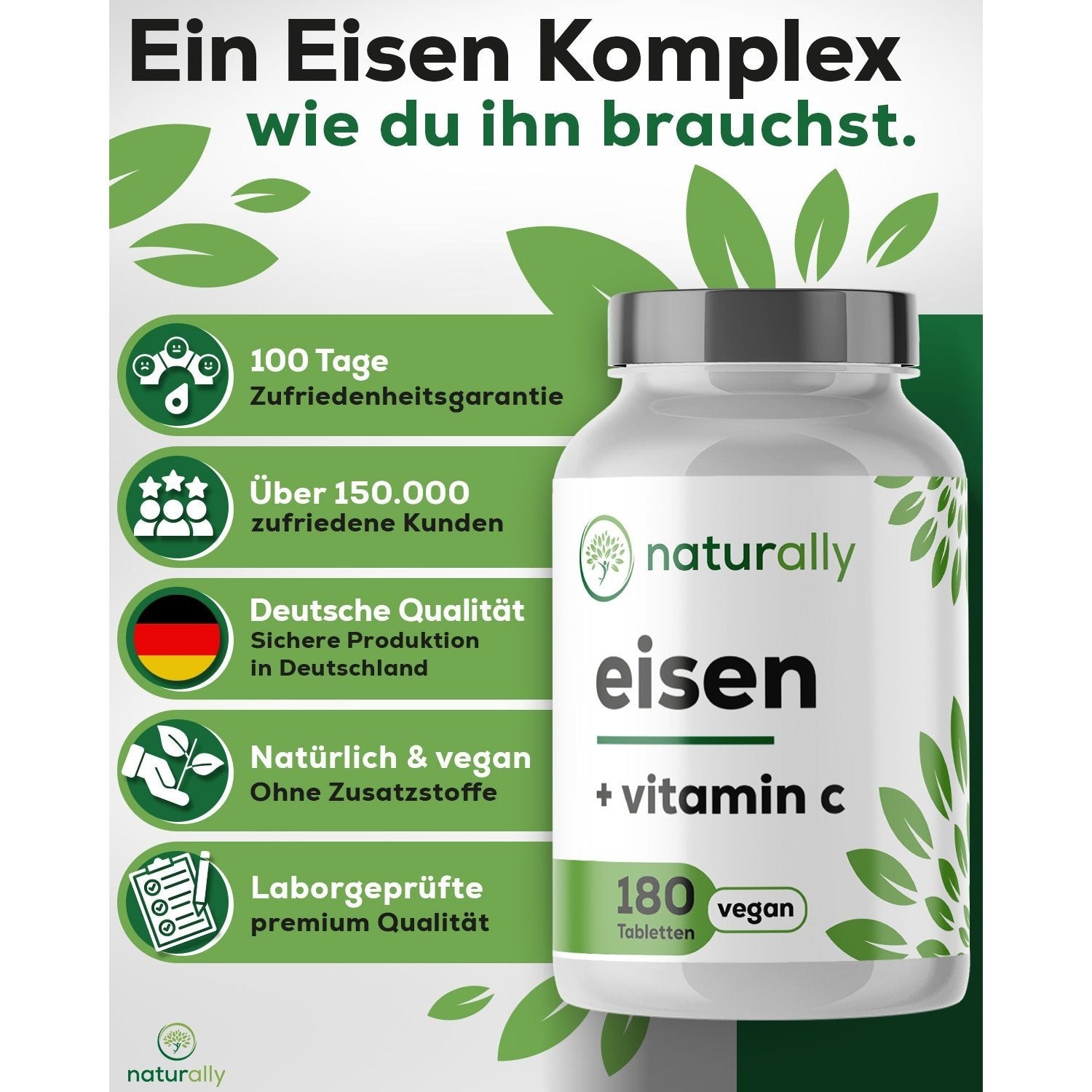 Vitamin-C-Präparat, 180 Stück für Pflege zu Hause und Alltag – Detailansicht 2