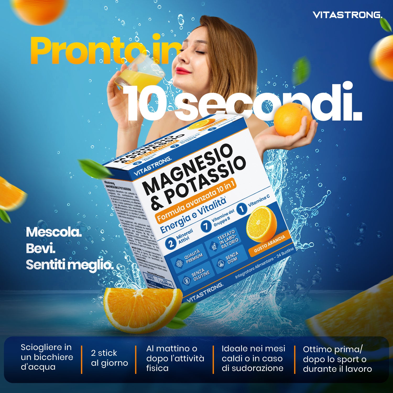 Vitamin-C-Präparat, Vitastrong Magnesium und Kalium Formel 10-in-1 für Pflege zu Hause und Alltag – Detailansicht 5