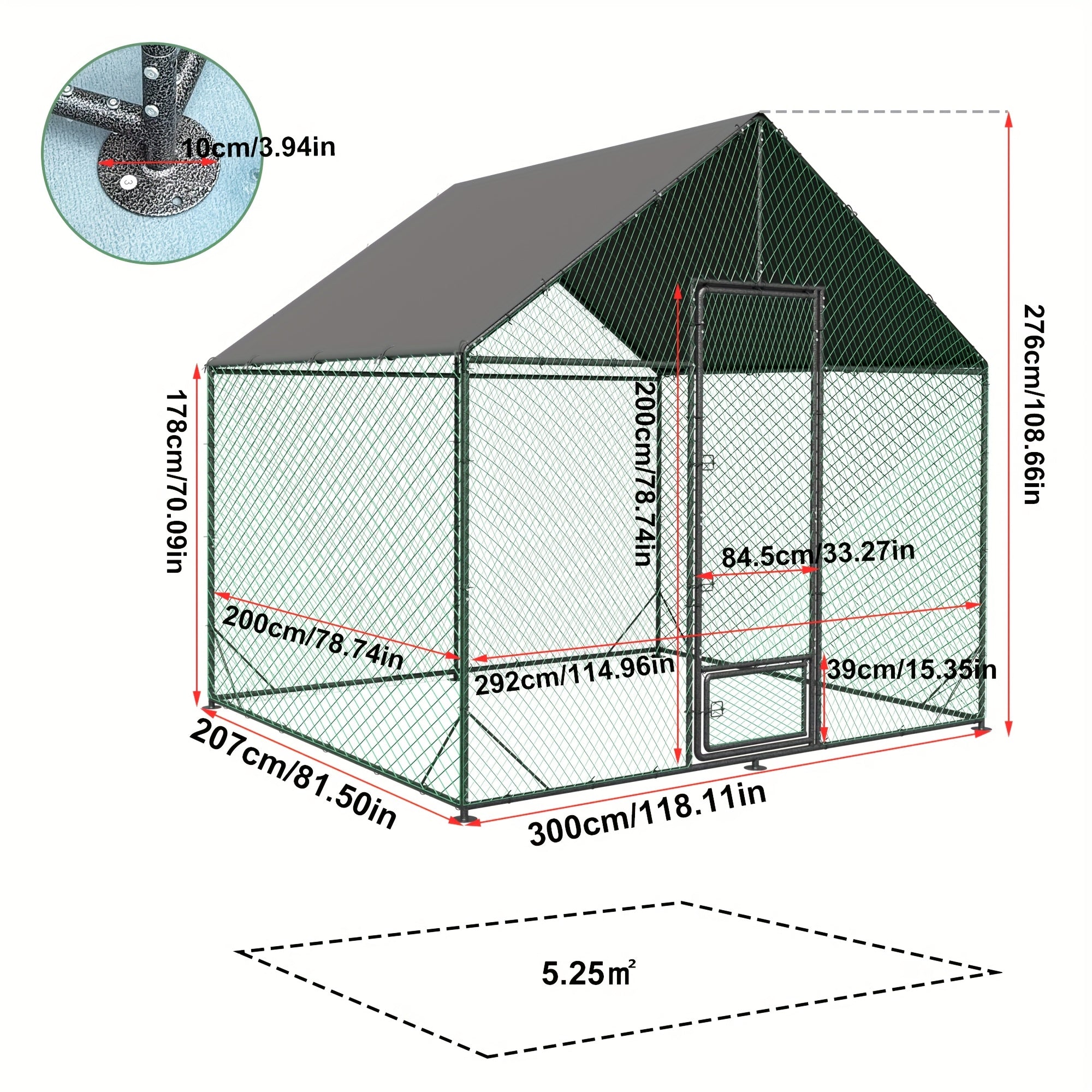Vogelhaus für den Außenbereich, XL für den Außenbereich mit großem und die Aufzucht von Vögeln Kaninchen – Detailansicht 8