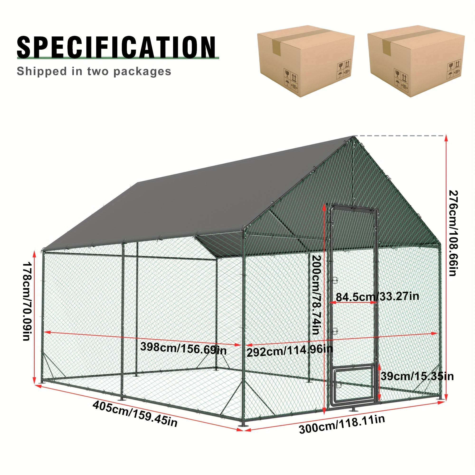 Vogelhaus für den Außenbereich, XL für den Außenbereich mit großem und die Aufzucht von Vögeln Kaninchen – Detailansicht 9