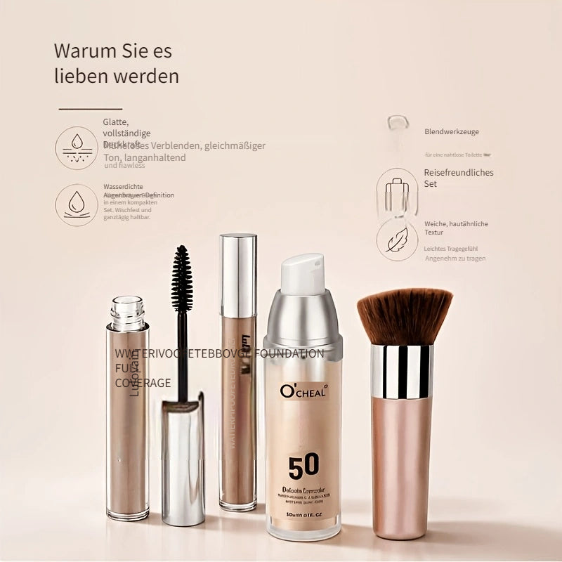 Vollgesichts-Make-up-Set (mit Werkzeugen), 5St für unterwegs und Fahrzeug – Detailansicht 4