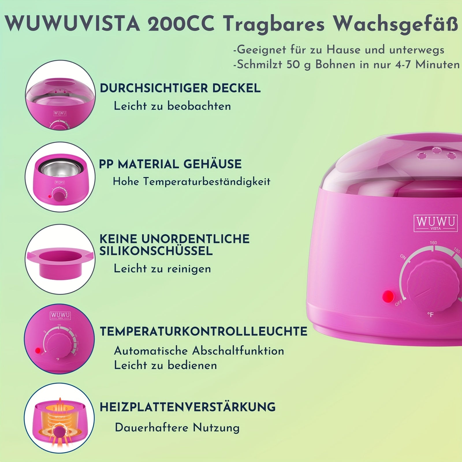 Wachs-Set, Lila für Männer und Frauen – Detailansicht 4