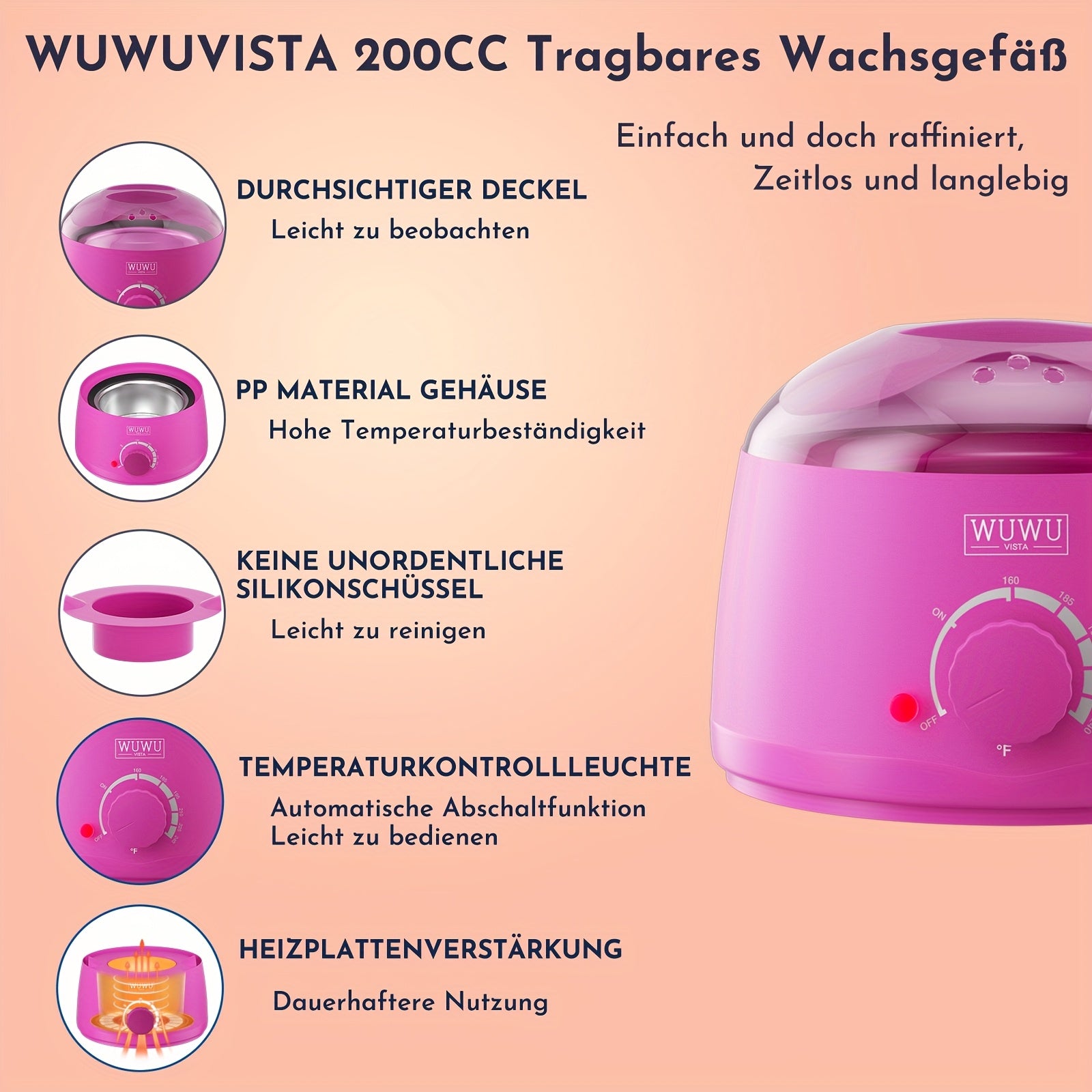 Wachs-Set, Schwarz für Frauen – Detailansicht 4