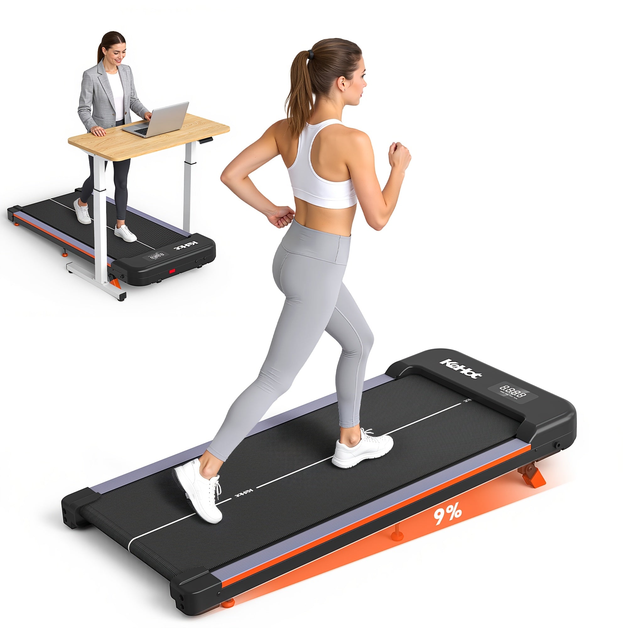 Walking Pad, LED-Beleuchtung für Gehen zu Hause und Homeoffice – Detailansicht 3