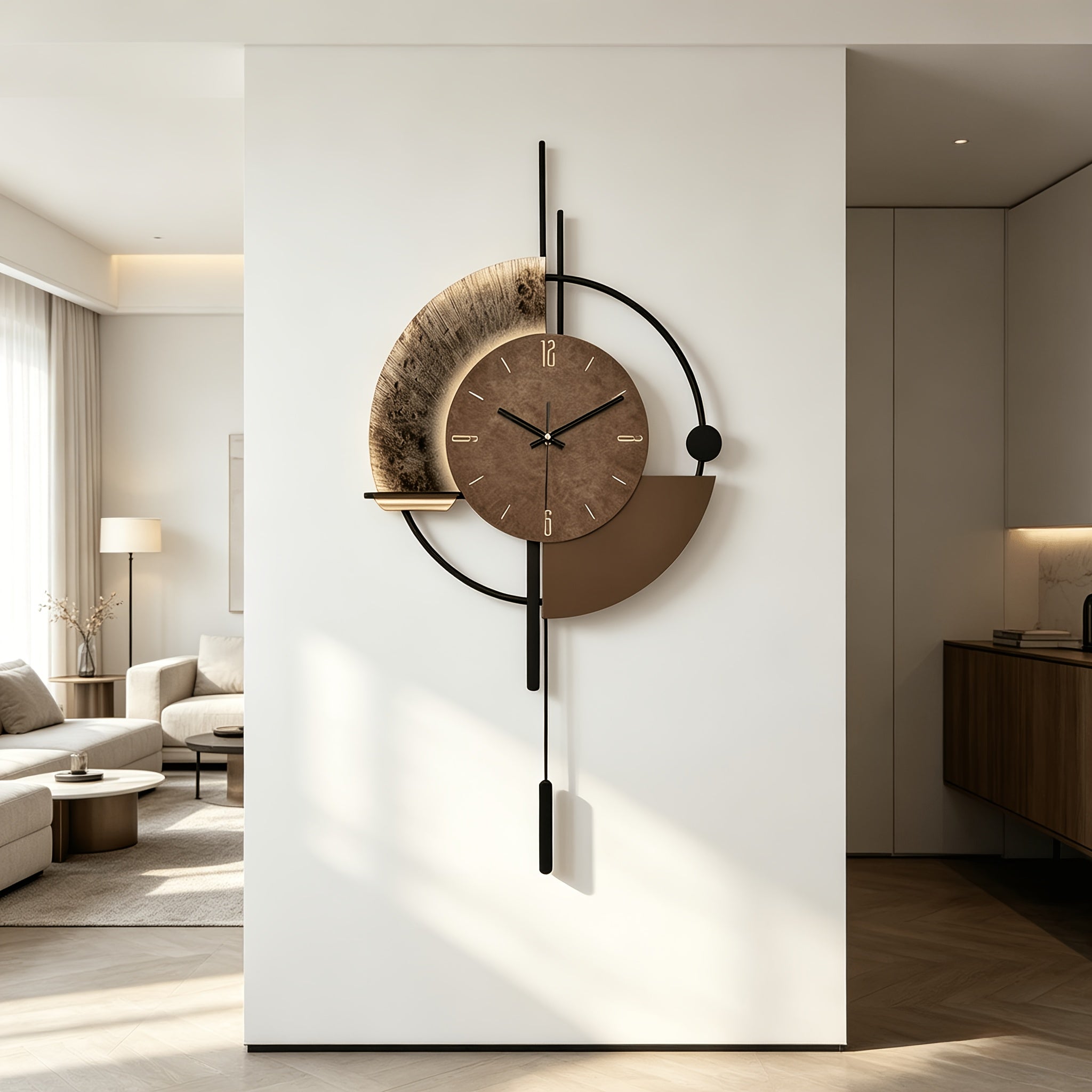 Wanduhr, Metall für Wohnbereich und Alltag – Hauptansicht