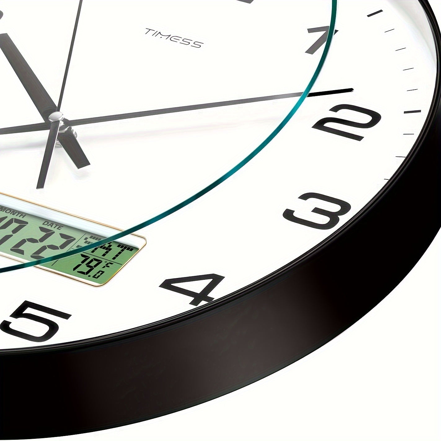 Wanduhr, Schwarz für Wohnbereich und Alltag – Hauptansicht