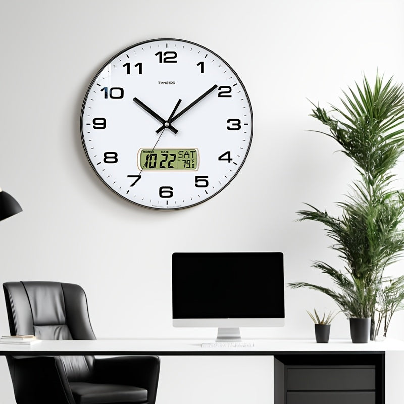 Wanduhr, Schwarz für Wohnbereich und Alltag – Detailansicht 5