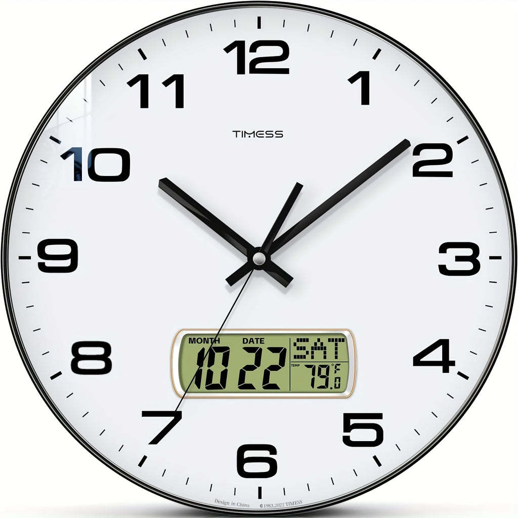 Wanduhr, Schwarz für Wohnbereich und Alltag – Detailansicht 7
