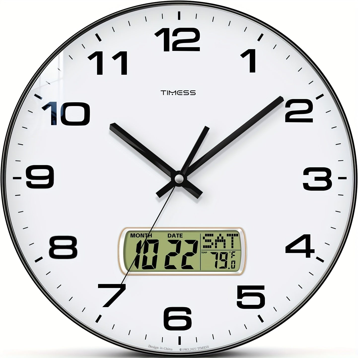 Wanduhr, Schwarz für Wohnbereich und Alltag – Detailansicht 7