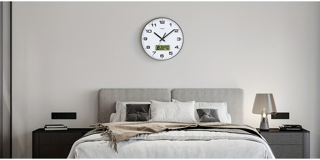 Wanduhr, Schwarz für Wohnbereich und Alltag – Detailansicht 10