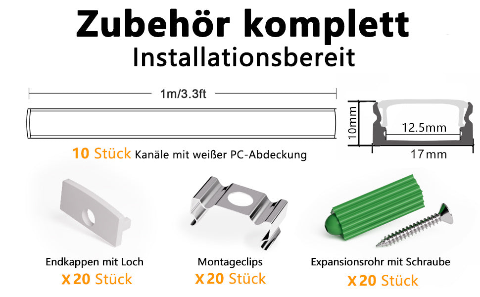 Wanduhren, LED-Beleuchtung für Barriereleuchten mit opaler Linsenabdeckung und Lichtleisten – Detailansicht 11