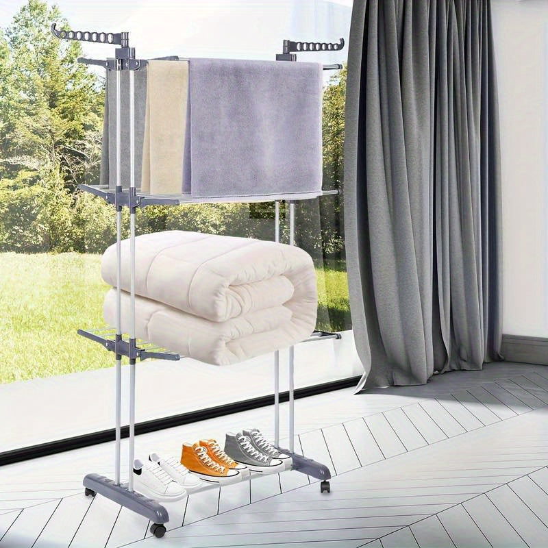 Wäscheständer, Grau für Zuhause und Vorratsraum – Detailansicht 7