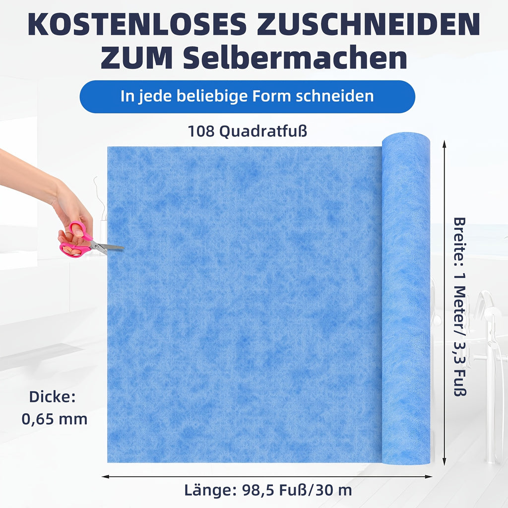 Wasserdichte Membran Dichtungsfolie, 1m x 30m Blau für Badezimmer und Haushalt – Detailansicht 3