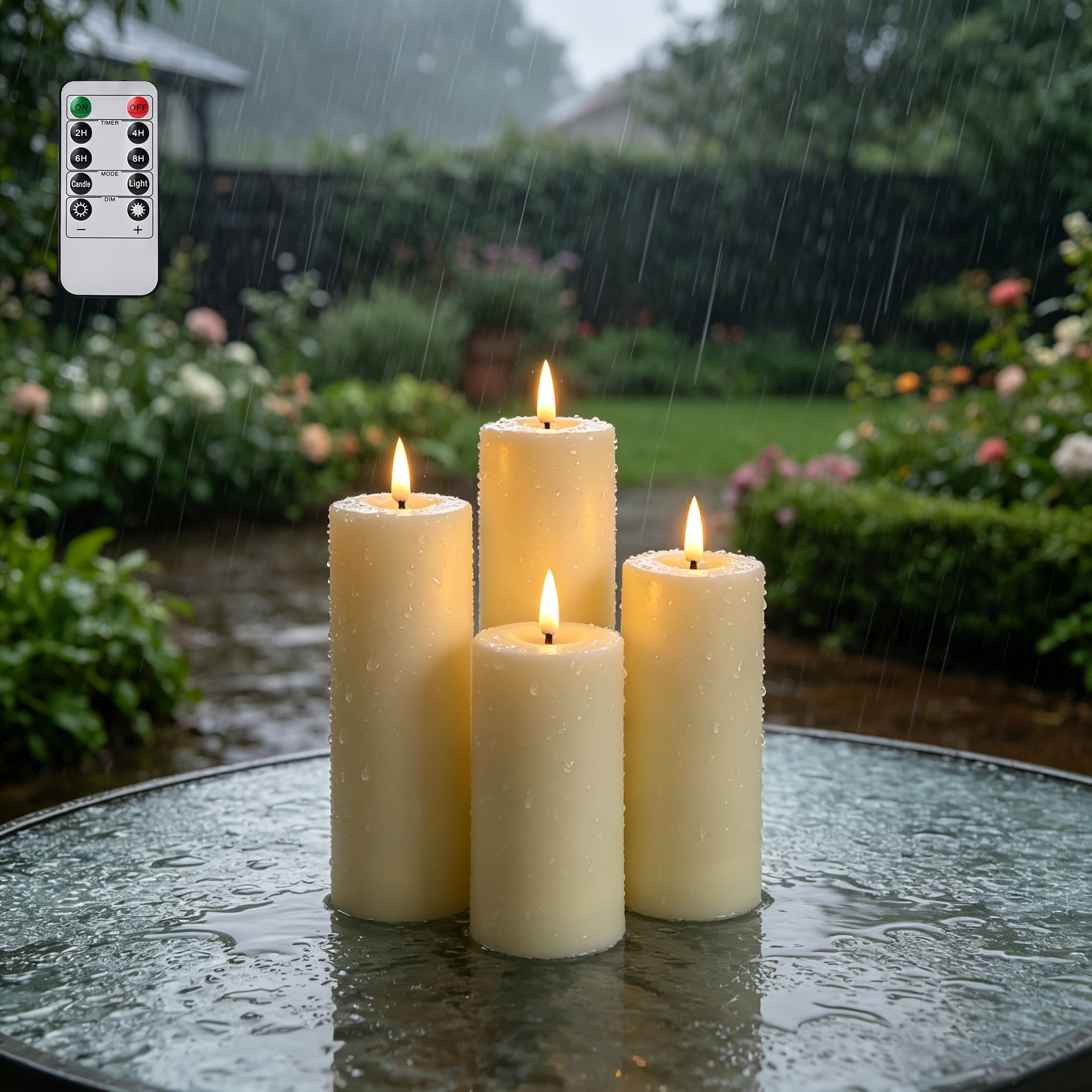 Wasserdichte Outdoor-Kerzen, LED-Beleuchtung für Schlafzimmer und Bett – Detailansicht 5