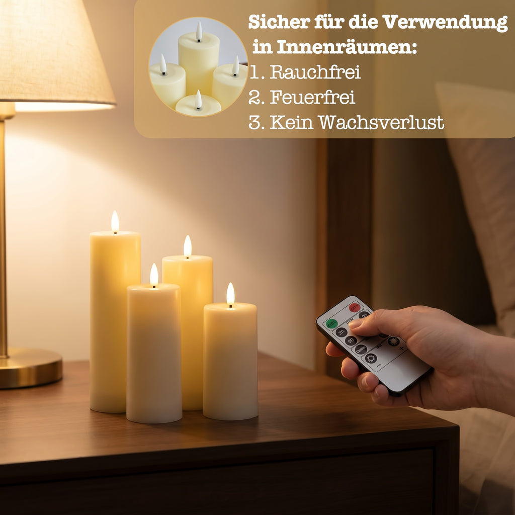 Wasserdichte Outdoor-Kerzen, LED-Beleuchtung für Schlafzimmer und Bett – Detailansicht 7