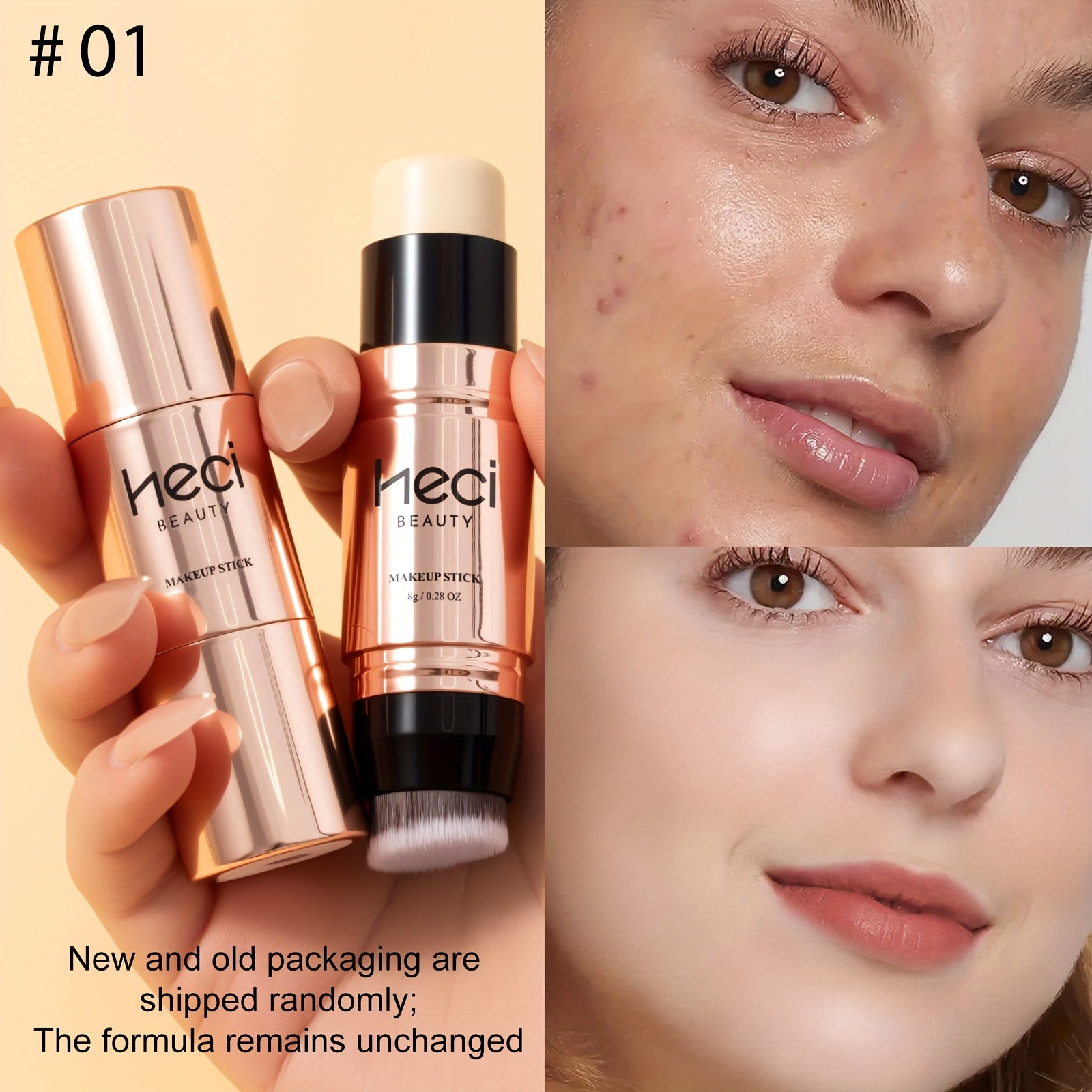 Wasserfester Dual-Endes Pinsel Roségoldener für Haustiere und Zuhause – Detailansicht 3