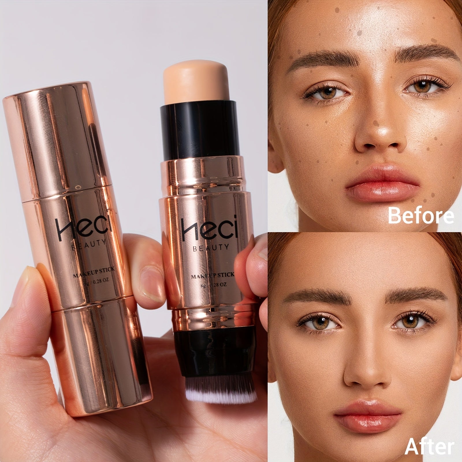 Wasserfester Dual-Endes Pinsel Roségoldener für Haustiere und Zuhause – Detailansicht 12