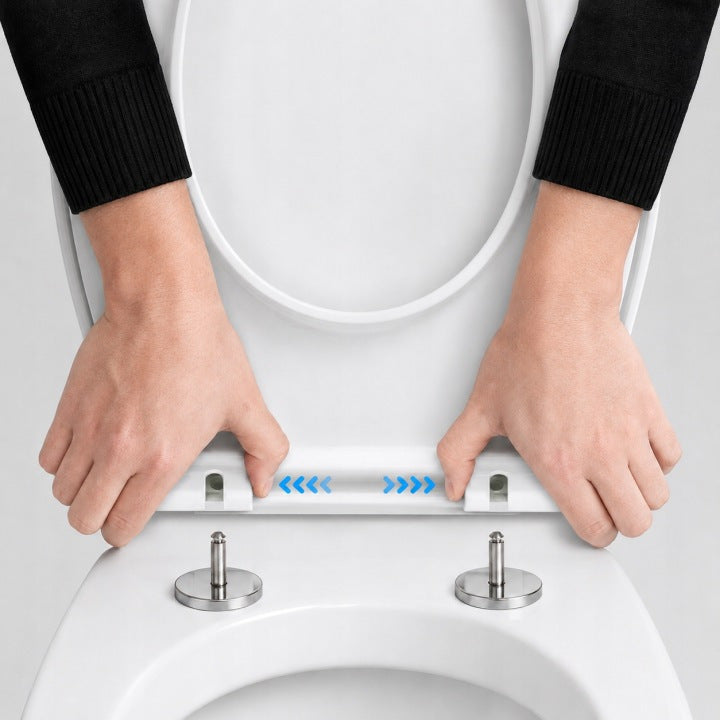 WC-Sitz, Edelstahl für hängende und stehende WC-Bowlens – Detailansicht 3