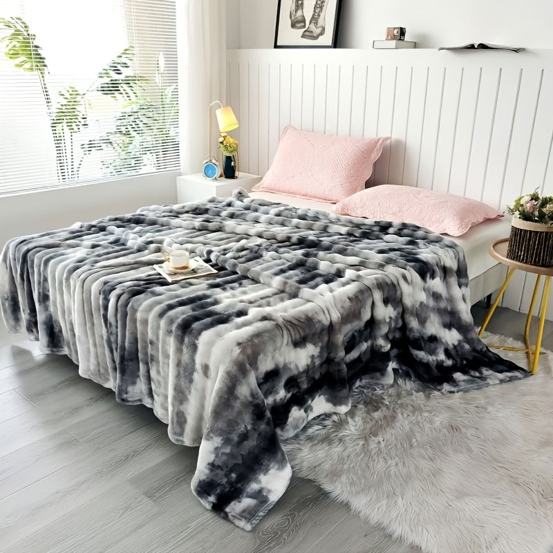 Weihnachtsgeschenk-Decke, Tie-Dye-Grau für Weihnachten und Alltag – Hauptansicht
