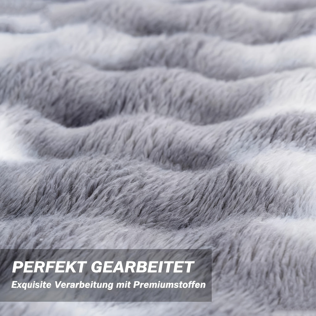 Weihnachtsgeschenk-Decke, Tie-Dye-Grau für Weihnachten und Alltag – Detailansicht 11