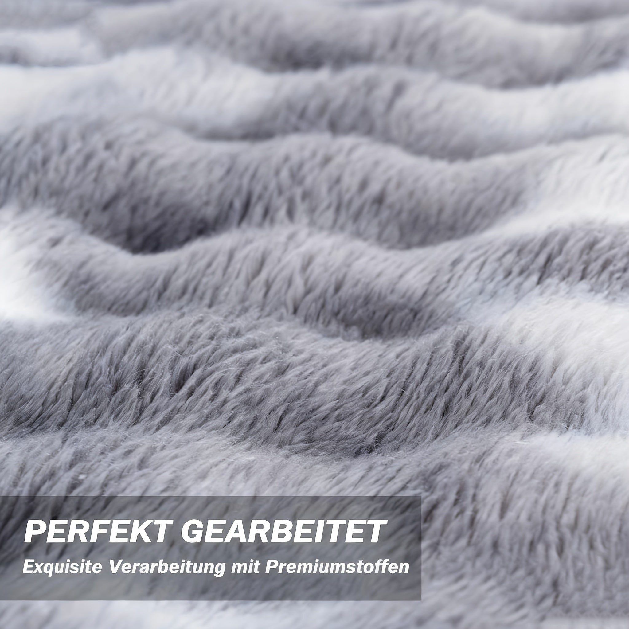 Weihnachtsgeschenk-Decke, Tie-Dye-Grau für Weihnachten und Alltag – Detailansicht 11