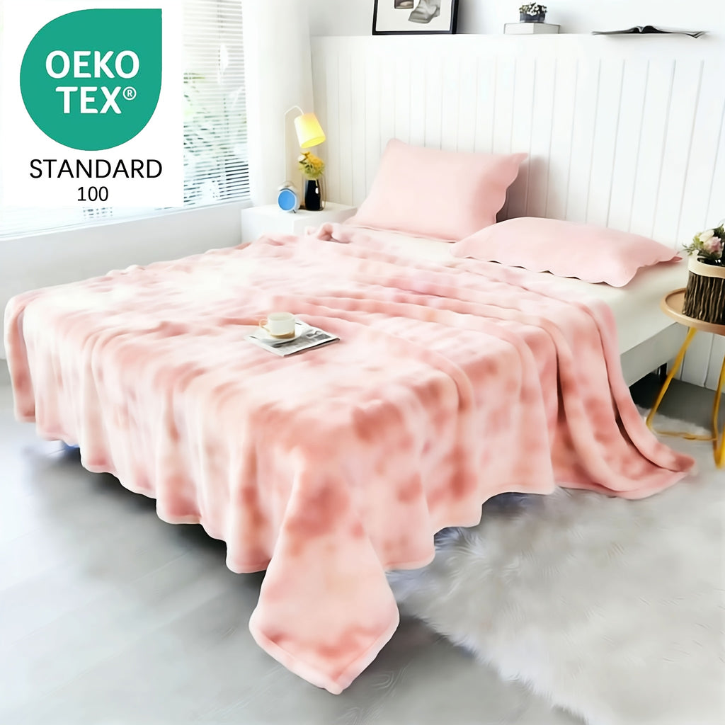 Weihnachtsgeschenk-Decke, Tie-Dye-Grau für Weihnachten und Alltag – Detailansicht 18
