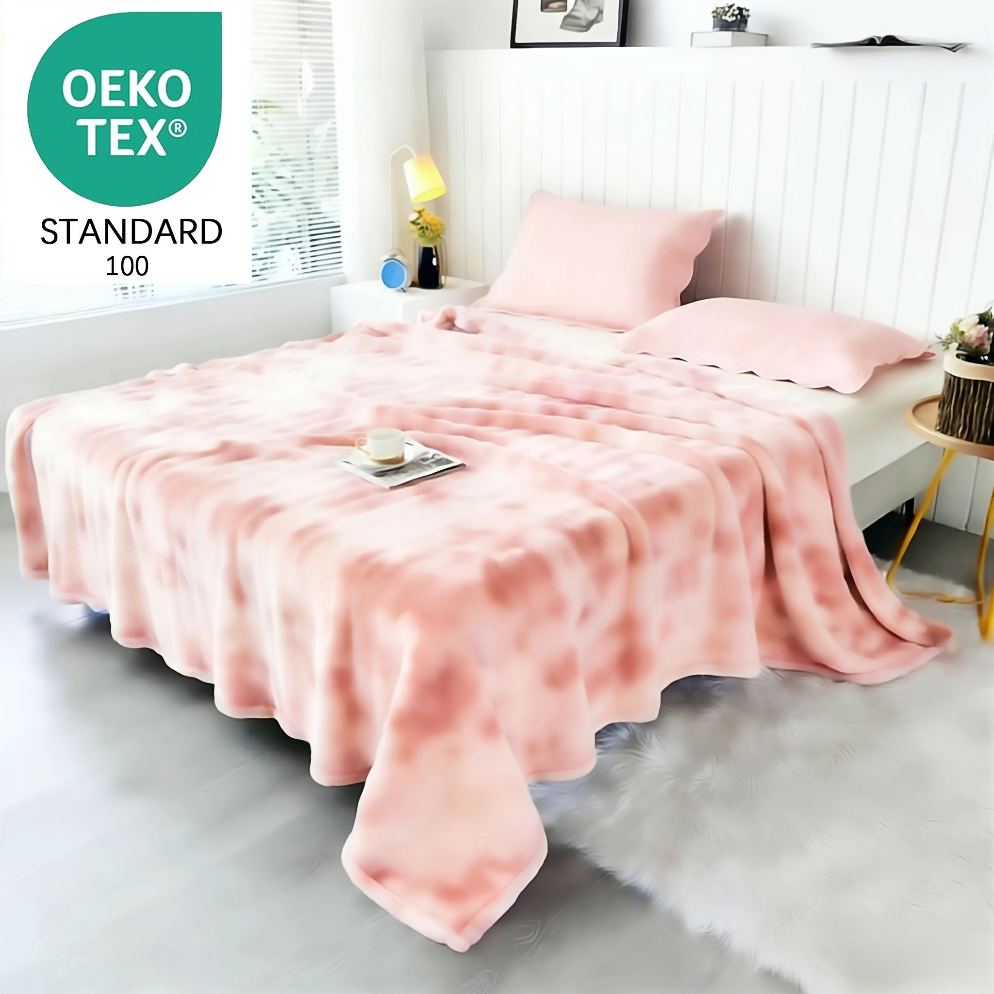 Weihnachtsgeschenk-Decke, Tie-Dye-Grau für Weihnachten und Alltag – Detailansicht 24