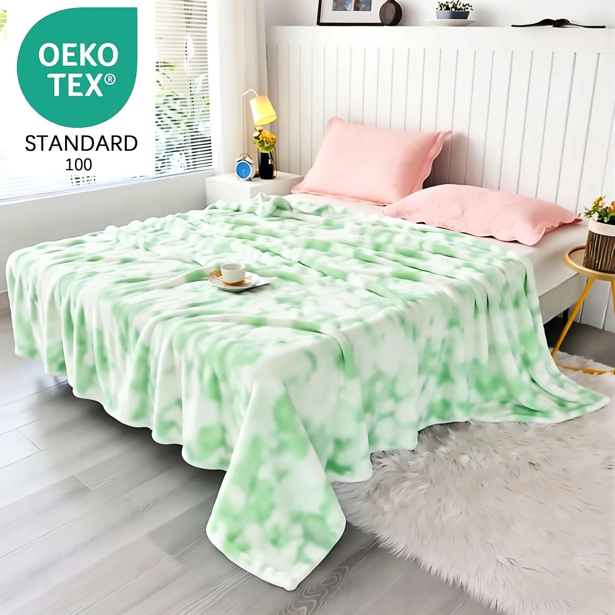 Weihnachtsgeschenk-Decke, Tie-Dye-Grau für Weihnachten und Alltag – Detailansicht 27