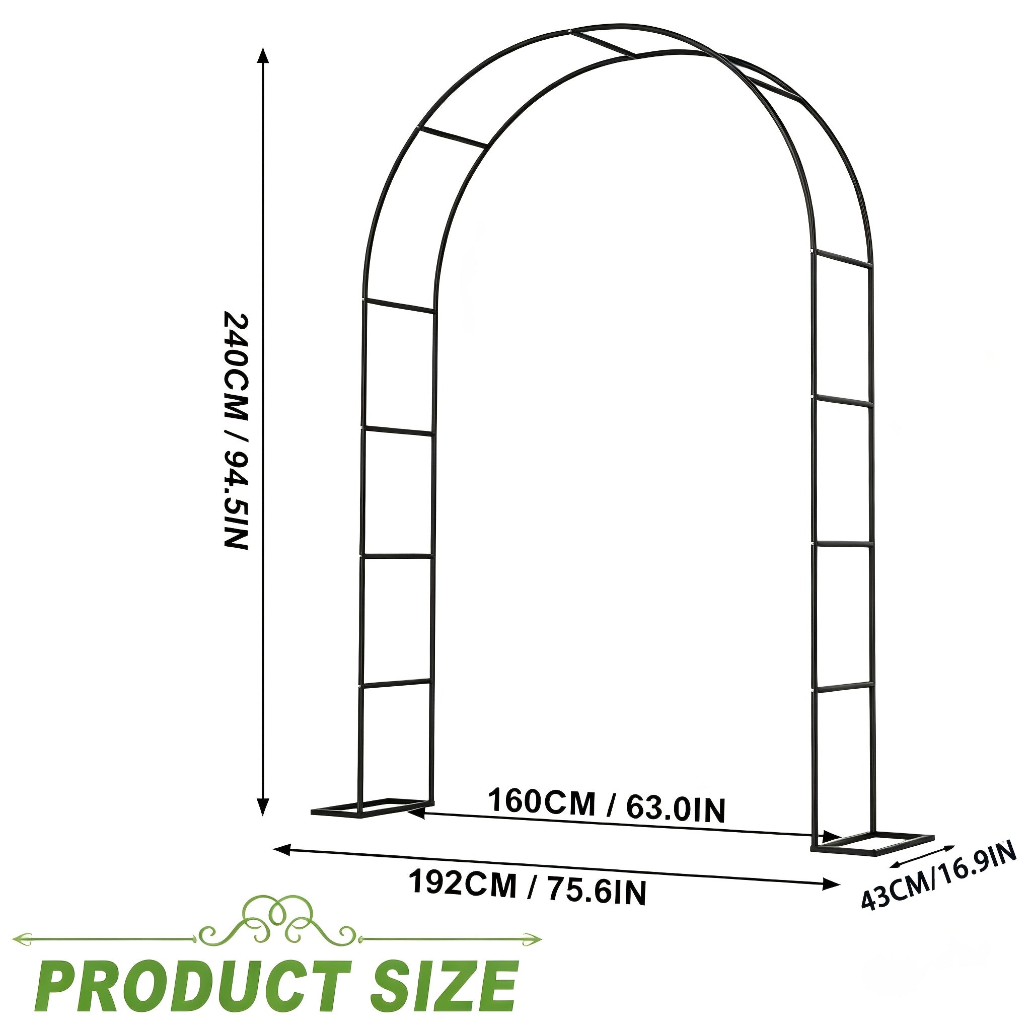Wein, 192×43×240cm für Garten und Terrasse – Detailansicht 4