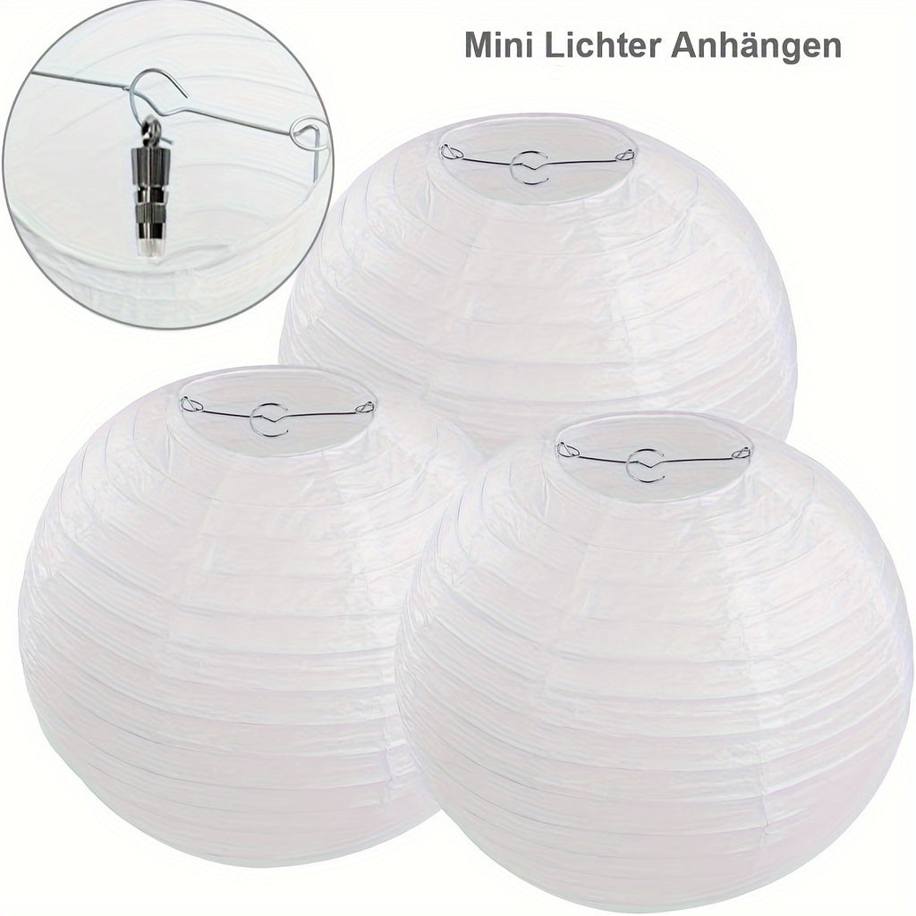 weiße Papierlaternen, LED-Beleuchtung für Alltag und Zuhause – Detailansicht 19