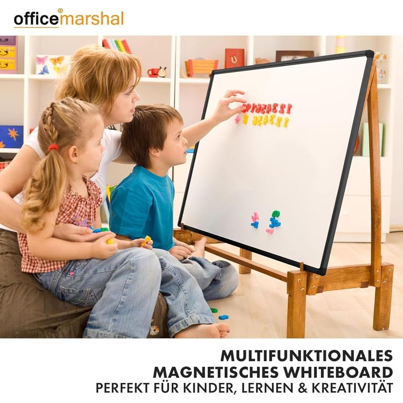 Whiteboard Magnettafel, schwarzer Rahmen für Büro und Homeoffice – Detailansicht 11