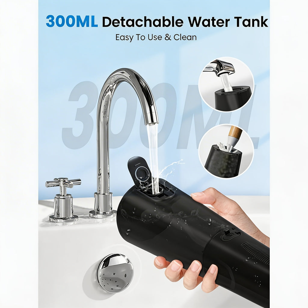 Wiederaufladbarer tragbarer Munddusche, wasserdicht für Badezimmer und Haushalt – Detailansicht 3