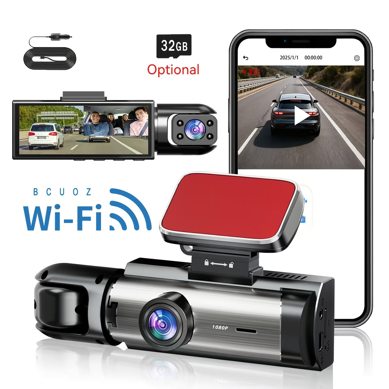 Wifi Dashcam, Keine SD-Karte für Fahrzeug und unterwegs – Detailansicht 3
