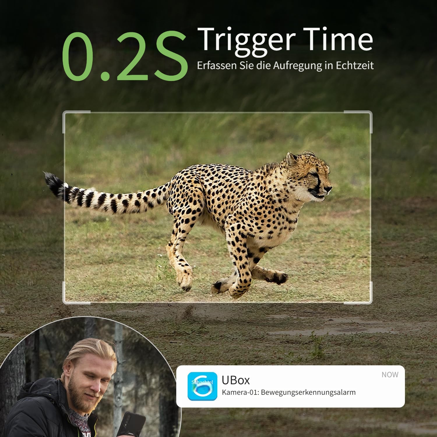 Wildkamera, 24/7 Überwachung für unterwegs und Handy Wiedergabe – Detailansicht 3