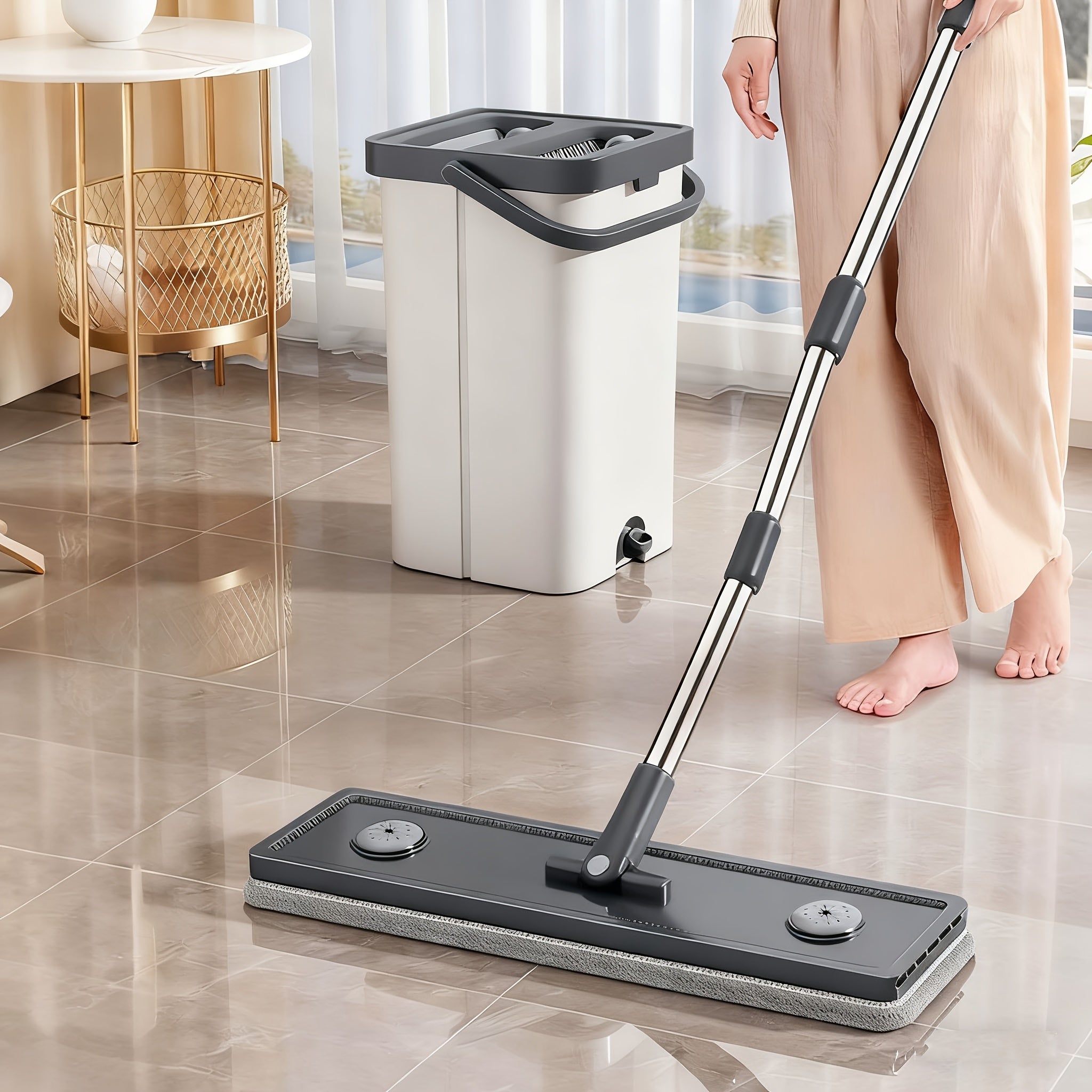 Wischmopp-Set, 360° drehbar für Zuhause und Vorratsraum – Detailansicht 6