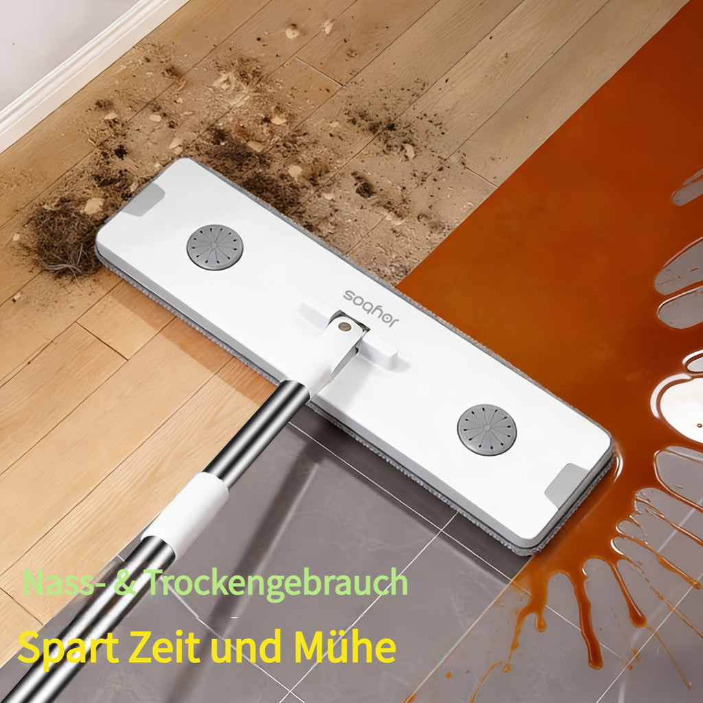 Wischmopp-Set mit Eimer, Wischmopp+Metallstange+Eimer+4 Tücher für Zuhause und Vorratsraum – Detailansicht 4