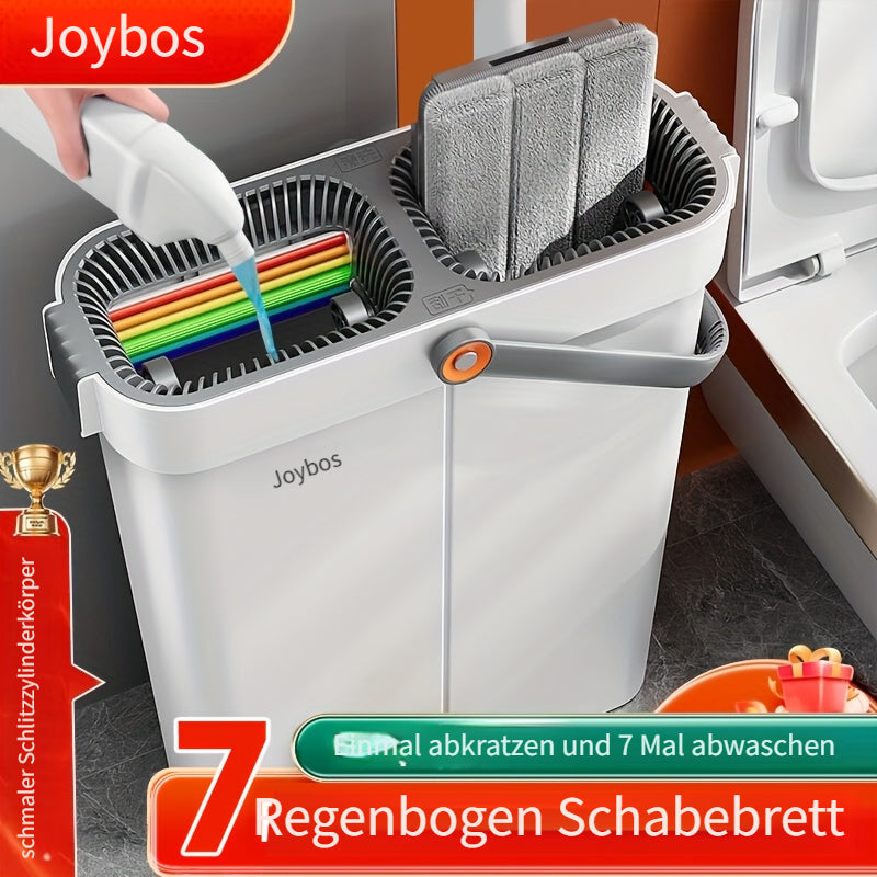 Wischmopp-Set mit Eimer, Wischmopp+Metallstange+Eimer+4 Tücher für Zuhause und Vorratsraum – Detailansicht 6