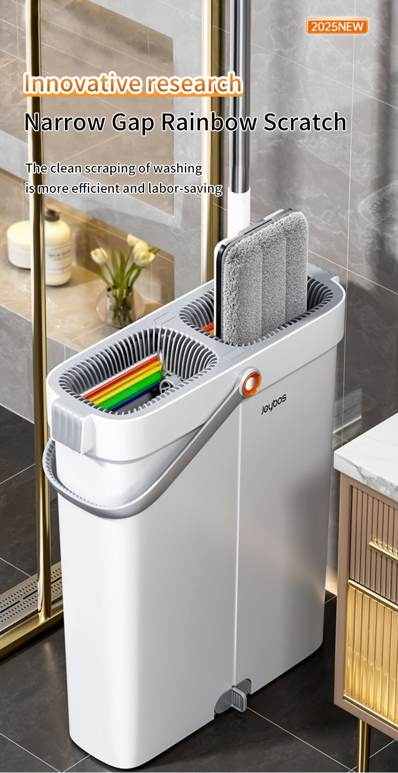 Wischmopp-Set mit Eimer, Wischmopp+Metallstange+Eimer+4 Tücher für Zuhause und Vorratsraum – Detailansicht 8