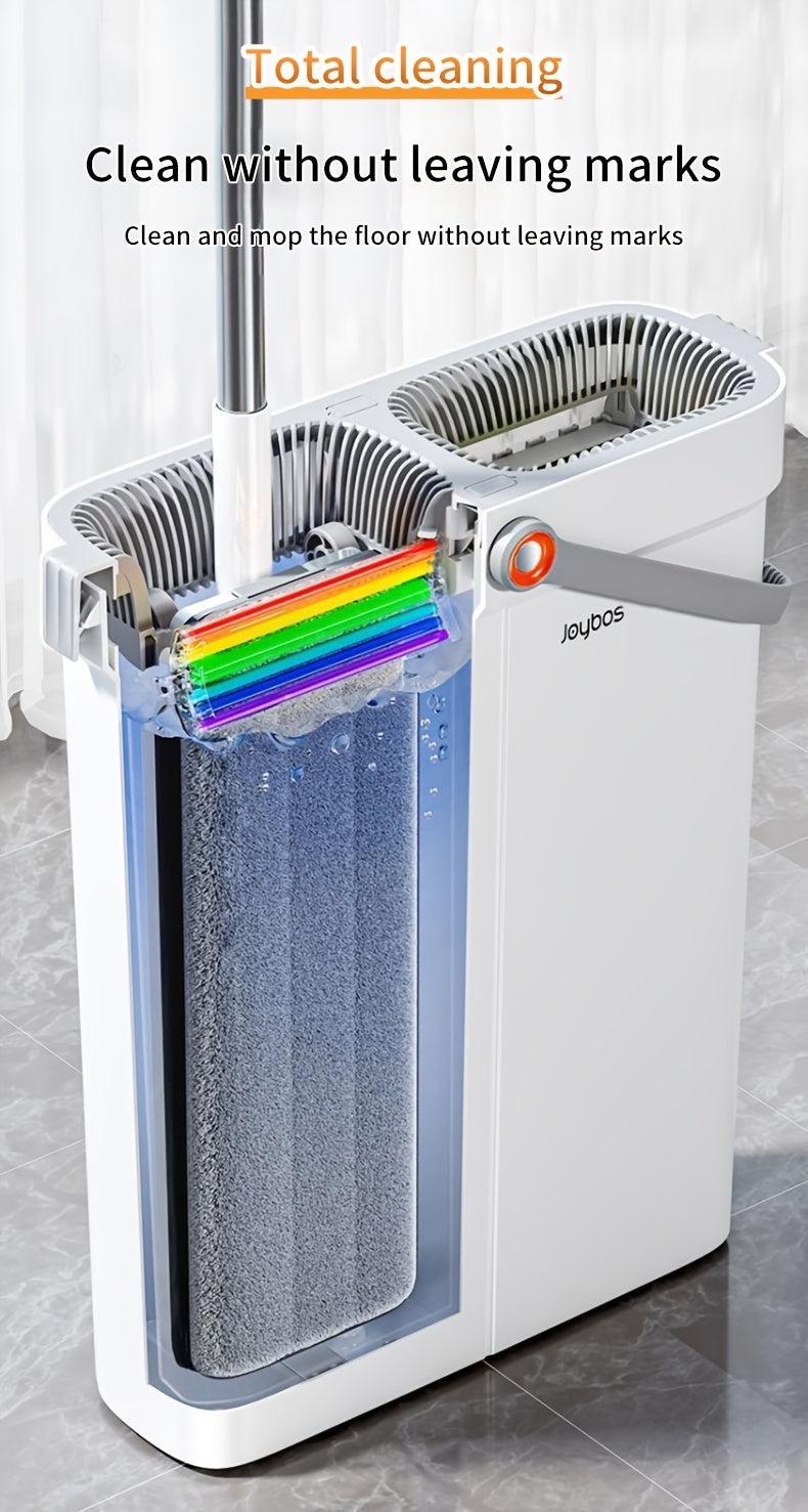Wischmopp-Set mit Eimer, Wischmopp+Metallstange+Eimer+4 Tücher für Zuhause und Vorratsraum – Detailansicht 11