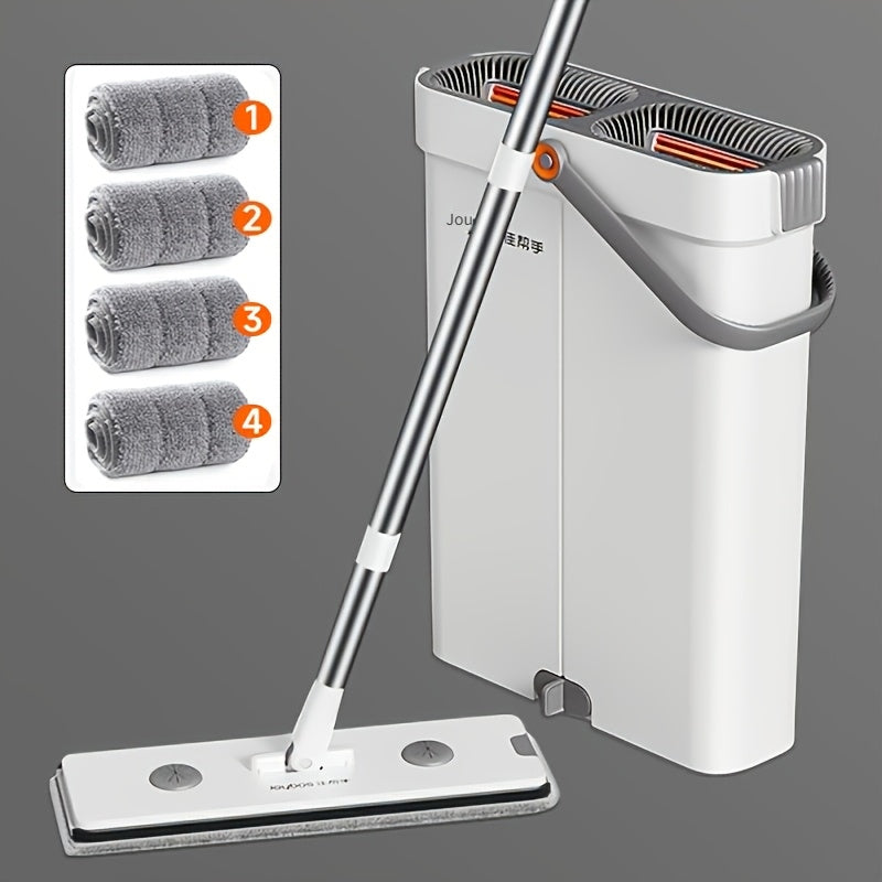 Wischmopp-Set mit Eimer, Wischmopp+Metallstange+Eimer+4 Tücher für Zuhause und Vorratsraum – Detailansicht 25