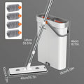 Wischmopp-Set mit Eimer, Wischmopp+Metallstange+Eimer+4 Tücher für Zuhause und Vorratsraum – Detailansicht 27