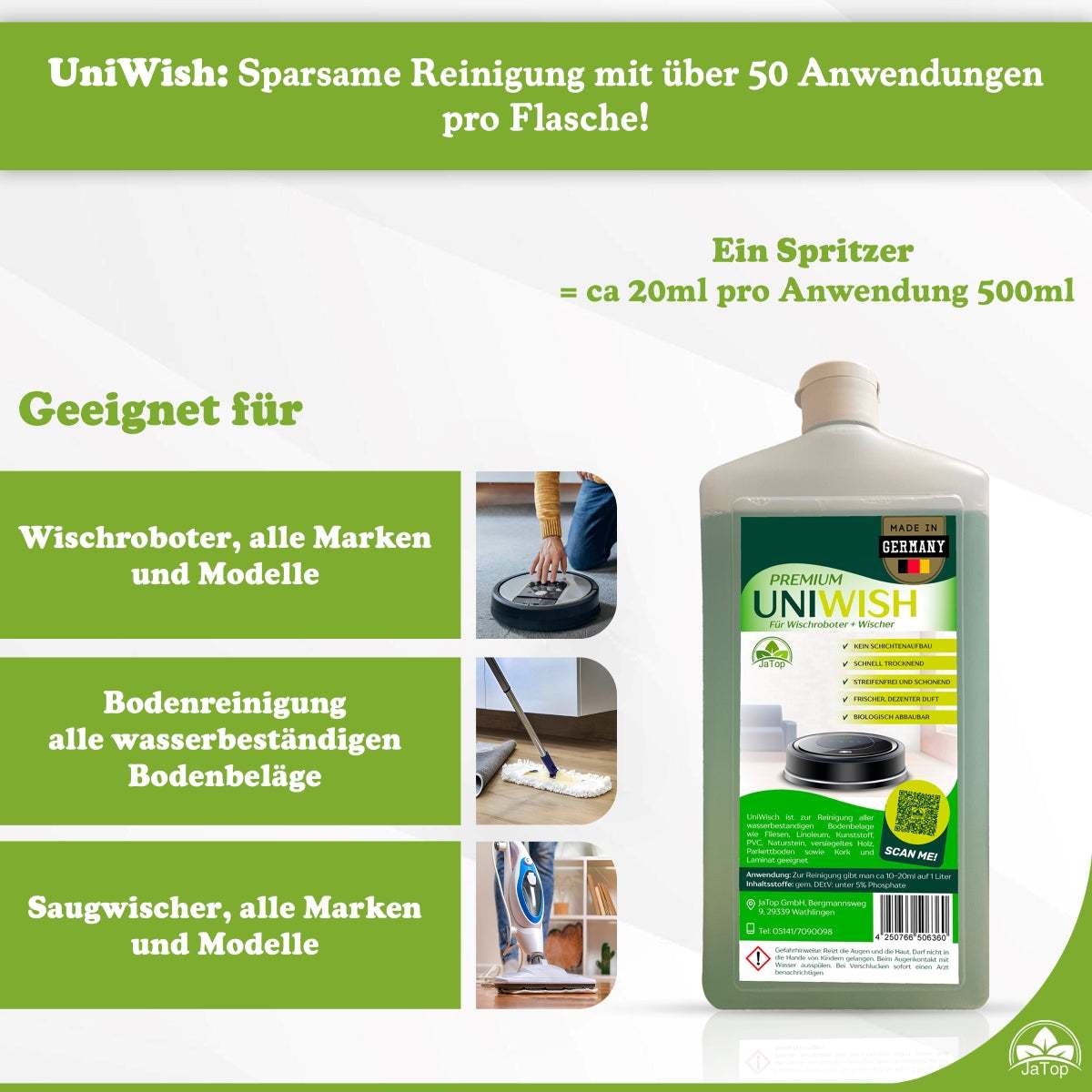 Wischroboter, 750ml für Alltag und Zuhause – Detailansicht 2
