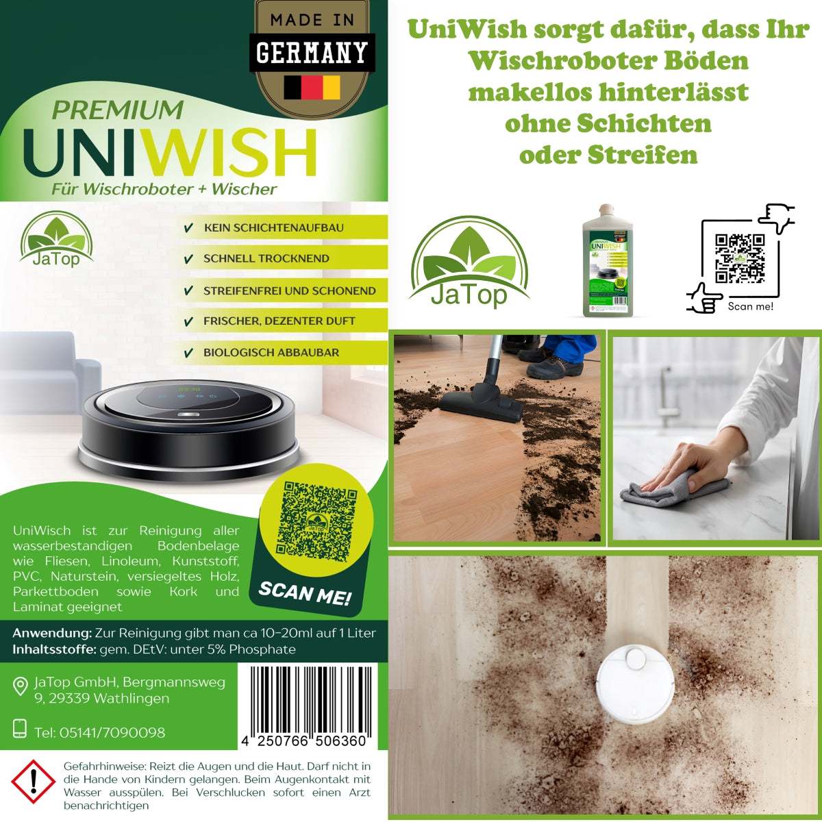 Wischroboter, 750ml für Alltag und Zuhause – Detailansicht 3